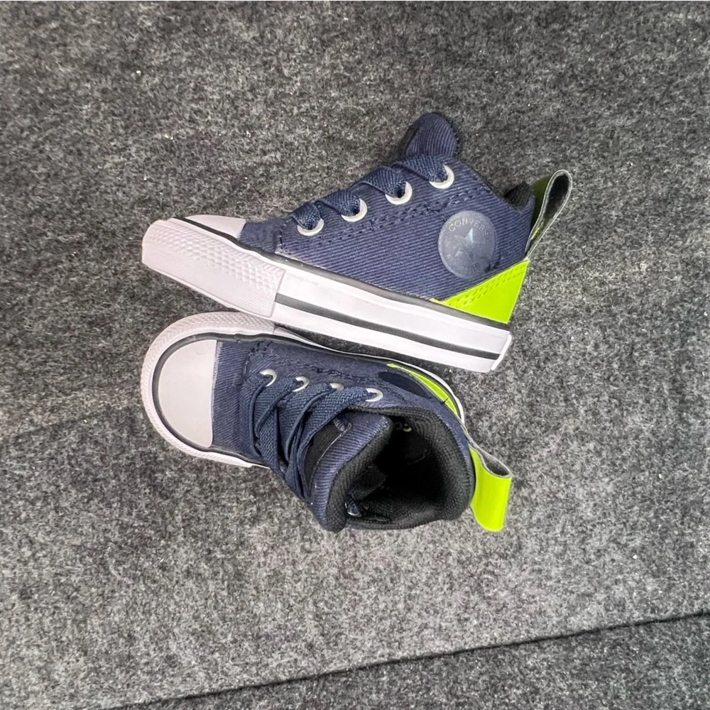 Converse Chuck Taylor All Star Axel Sneaker Infant Baby Navy/Green Shoes Size 3